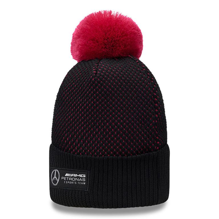 Gorras New Era Beanies Negros - Mercedes E-Sports Bobble 81673FJMZ